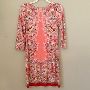 Paisley Print Pink Dress